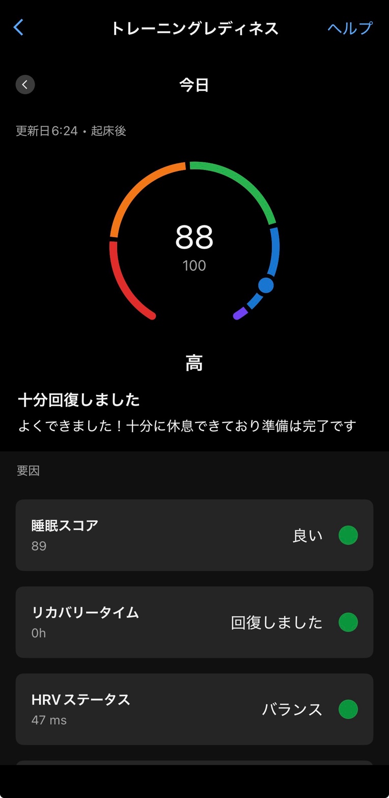 トレーニングレディネス 88